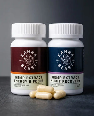 Hemp Extract Athletic Recovery Bundle - Energy Focus & Night Recovery Softgels