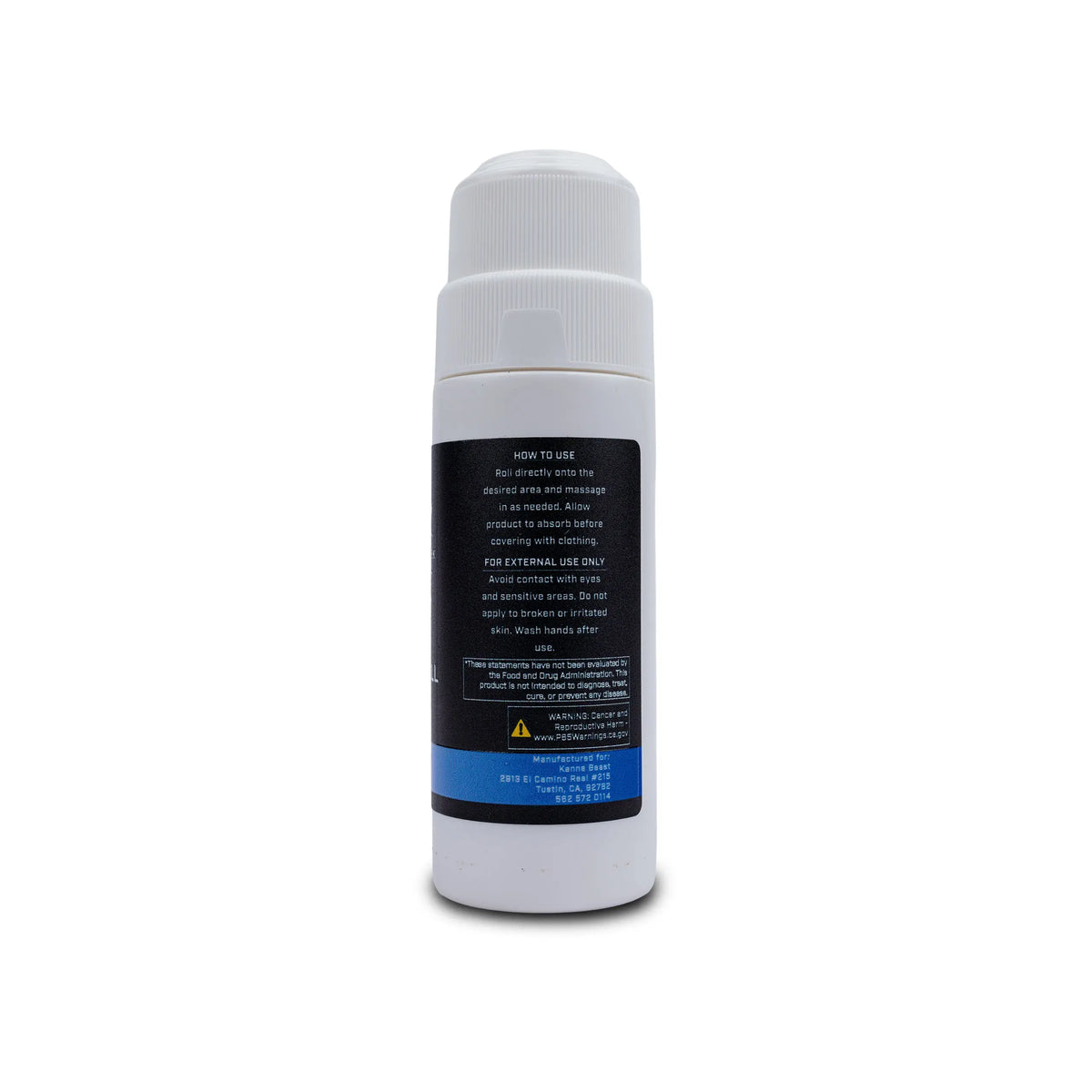 Kanna Beast Recovery Roll-On directions and warning label
