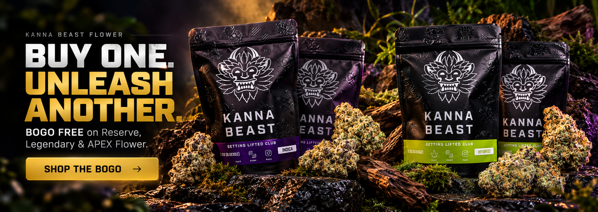Buy one. Unleash another. BOGO free on Reserve, Legendary and Apex flower. Shop the BOGO.