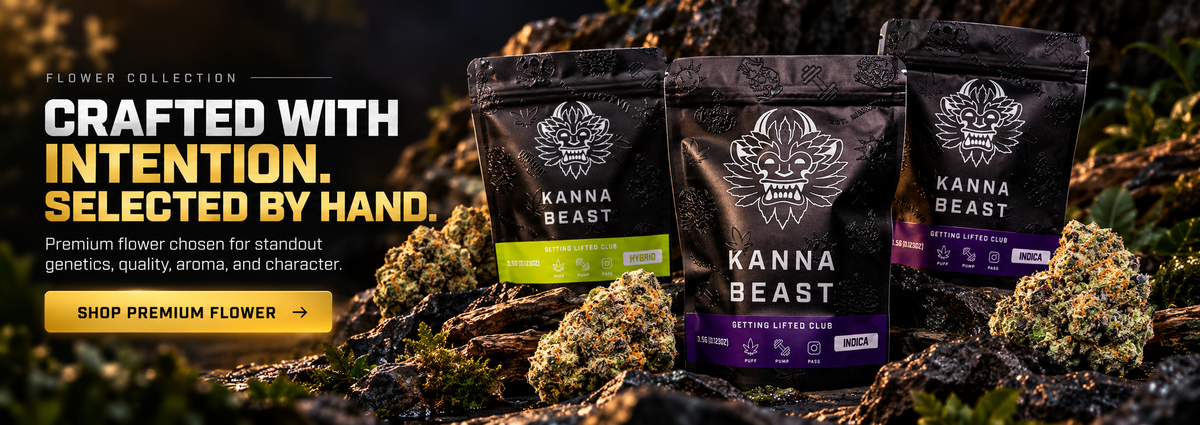 Crafted with intention. Selected by hand. Premium flower chosen for standout genetics, quality, aroma and character. Shop premium flower.