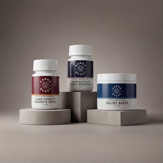 CBD Athletic Recovery Bundle - Complete Hemp Extract Kit for Energy, Sleep & Muscle Relief